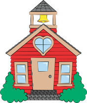 Cartoon red schoolhouse Picture